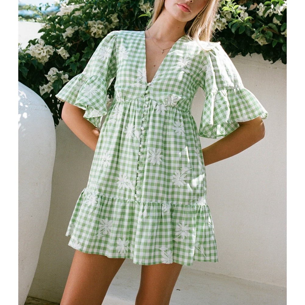SABO SKIRT Twyla Babydoll Gingham‎ Dress